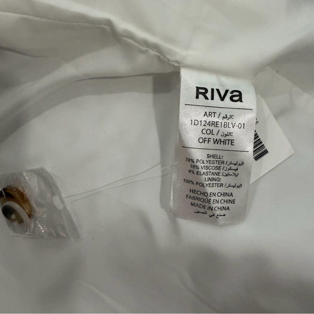 NWT Riva White Double-Breasted Sleeveless Trench Dress - Picture 7 of 14